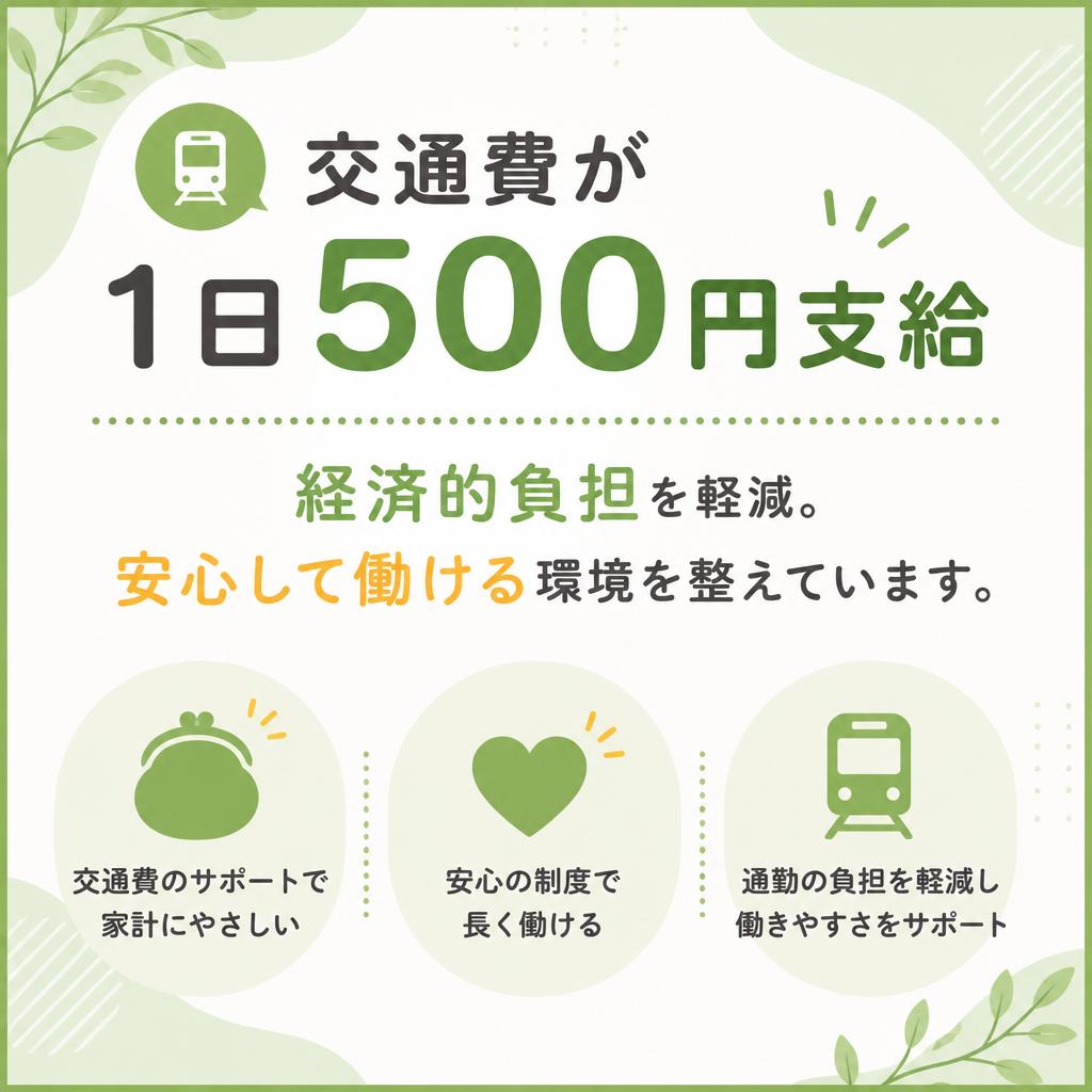 交通費をしっかりサポート